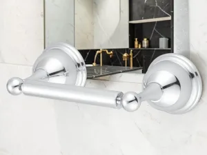 RollCaddy Restoration Toilet Paper Holder, Polished Chrome, 9''L x 4.13''W x 2.75''H