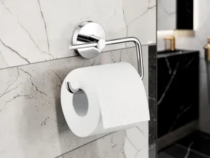 RollCaddy Toilet Paper Holder, Chrome Finish, 6-Inch Modern Wall-Mount Accessory, 40526000