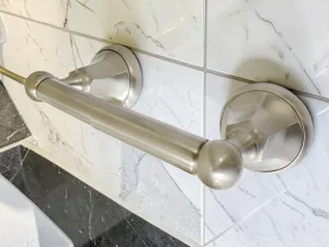 RollCaddy Metropolitan Toilet Paper Holder, Brushed Nickel, 8.75''L x 3.75''W x 2.75''H