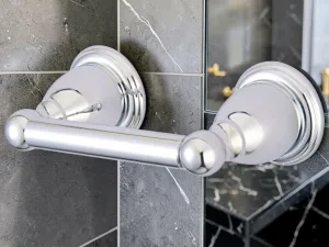 RollCaddy Toilet Paper Holder, Polished Chrome, 11-inch Length