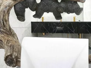 RollCaddy Toilet Paper Holder, Bear Cubs on Tree Limb Design, Polyresin Wall-Mount, 8 x 4 x 6 Inches
