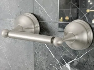 RollCaddy Toilet Paper Holder, Brushed Nickel, 9.63''L x 3.75''W x 2.75''H