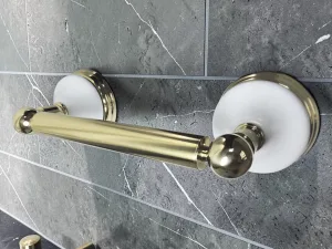 RollCaddy Victorian Toilet Paper Holder, Polished Brass Finish, 9.31''L x 3.06''W x 2.75''H