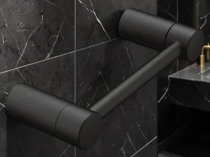 RollCaddy Pivoting Double Post Toilet Paper Holder, Matte Black, YB0408BL